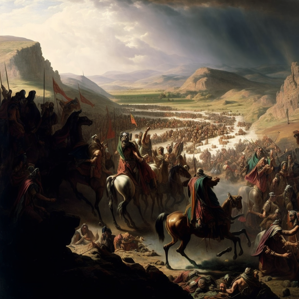 Voices In Israel - AI Generated Biblical Battle Scene